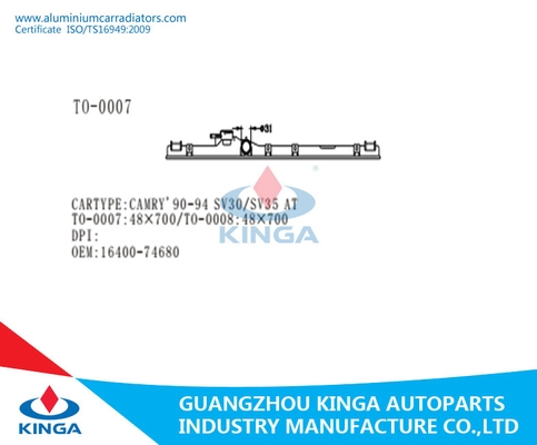 China CAMRY 90-94 SV30 / SV35 AT Radiator Plastic Tank OEM 16400-74680/74690 Radiator Top Tank supplier