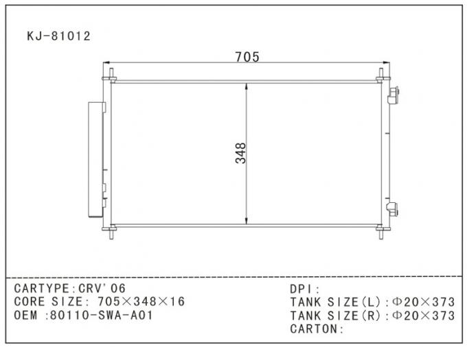 CRV 2006 Honda AC Condenser OEM 80110 SWA A01 , auto ac condenser