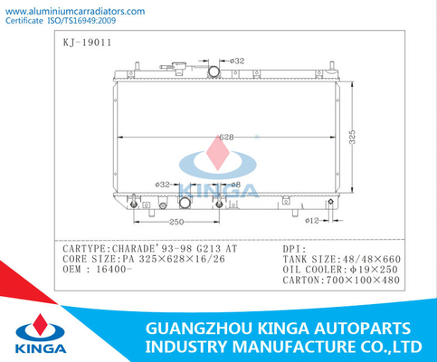 16400-87F41 AT Column Radiators For DAIHATSU CHARADE 93-98 G213 supplier