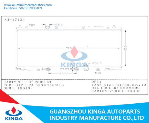 19010 - Honda Aluminum Radiator For Fit 2009 AT Tube Fin Core Swich Type supplier