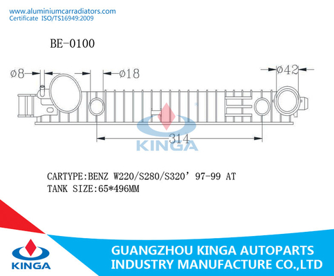 AT Transmission Radiator Plastic Tank Benz W220 S280 S320 97-99 Radiator Tank Repair supplier