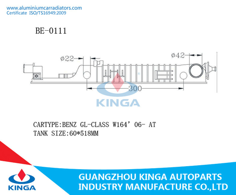 Benz Gl Class W164 06 AT Radiator Plastic Tank Durable Radiator Tank Repair supplier