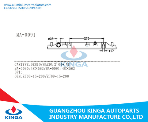 Water Tank for Mazda DEMTO/MAZDA2'04 AT  bottom Plastic Radiator Tank supplier