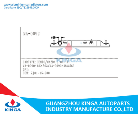 DEMTO / MAZDA2 ' 04 Radiator Plastic Tank Replacement Bottom ZJ01-15-200 MT supplier