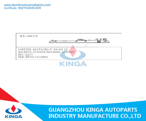 OEM BP4X-15-200A Radiator Plastic Tank MIATA / MX-5 99-04 AT supplier