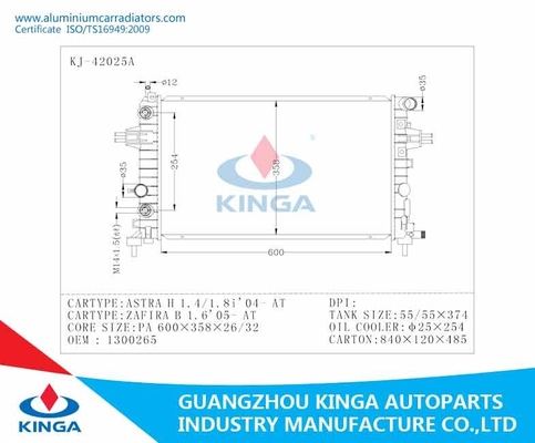 OPEL High Performance Aluminum Radiators For ASTRA H1.4 / 1.8I ' 04  AT supplier