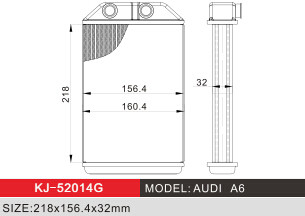 Heater Warm wind radiator Audi Aluminium Car Radiators Model Audi A6 supplier