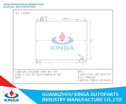 Mitsubishi Radiator Aluminum Core Plastic Tank MITSUBISHI PAJERO V80'06-MT supplier