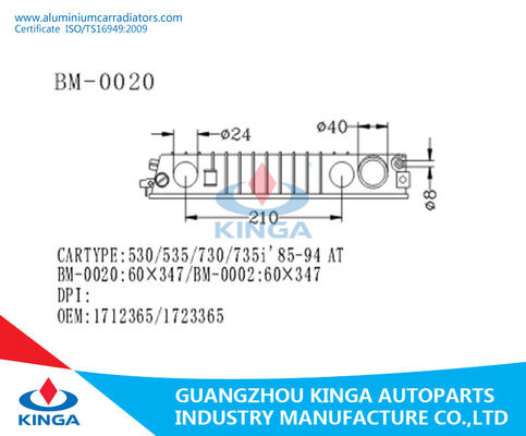 Left 530/535/730/735i 85-94 AT Repair Plastic Radiator Side Tank OEM 1712365/1723365 supplier