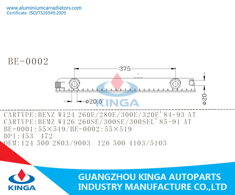 Benz W124/230E'84-93 AT Plastic Tank Radiator Repair 124 500 2803 / 9003 supplier