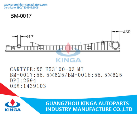 MT Transmission Radiator Plastic Tank BMW X5 E53 00-03 Radiator Tank Repair supplier