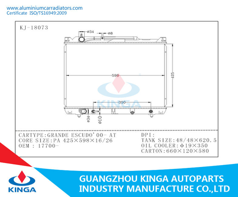 Car Raidator Cooling System GRANDE ESCUDO'00- Suzuki supplier