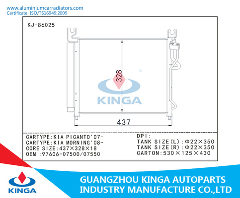 97606-07500 / 97606-07500 Auto AC Condenser For KIA PICANTO'07 - /KIA Morning'08- supplier