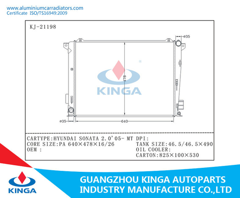 Heat Exchanger Radiator Replacement For HUNDAI KIA CERATO 1.5'04 MT 25310-2F500 supplier