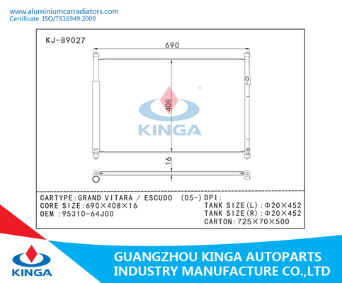 Car Spare parts Auto AC Condenser for GRAND /ESCUDO 05 OEM 95310-64J00 supplier