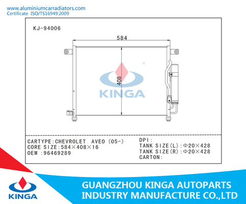 GMC CHEVROLET AVEO ' 05- Auto Aluminum AC Condenser OEM 96469289 supplier