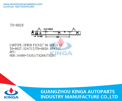 OEM 16400-7A351/7A260/7A261Radiator Plastic Tank For TOYOTA IPSUM PICNIC'96 SXM15 supplier