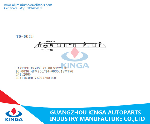 Outlet Radiator  Plastic Tank For Toyota Camry'97-00 Sxv20 Mt Water - cooled supplier