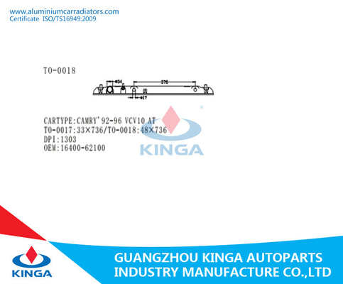 CAMRY' 92-96 VCV10 AT Radiator Plastic Tank OEM 16400-62100 Bottom Tank supplier