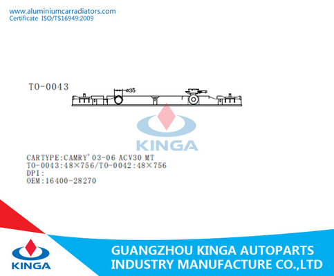 Toyota Camry' 03-06 Acv30 At Plastic Radiator Tank Replacement , plastic tank radiator supplier