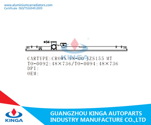 Aluminum Radiator Plastic Tank Toyota Lexus IS200/IS300'99 Auto Car PA66 supplier