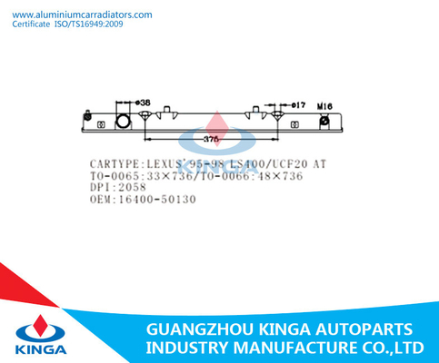 LEXUS' 95-98 LS400/UCF20 AT Strong Radiator Plastic Tank OEM 16400-50130 supplier