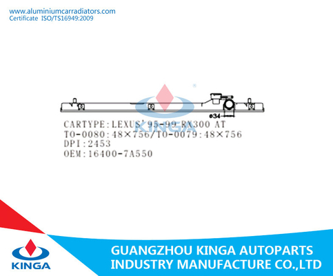 Auto Spare Parts for LEXUS'95-99 RX300 OEM 16400-7A550 , radiator tank parts supplier
