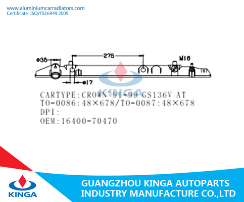 PA66 Water Tank radiator plastic tank replacement for CROWN'91-99 GS136V supplier