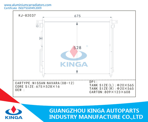 NISSAN NAVARA(08-12) NISSAN Condenser Aluminum Material Brazed supplier