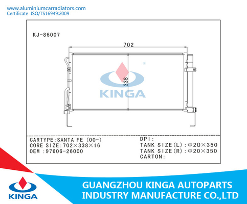 After Market AC Condenser Replacement for SANTA FE 00 Auto Spare Parts supplier