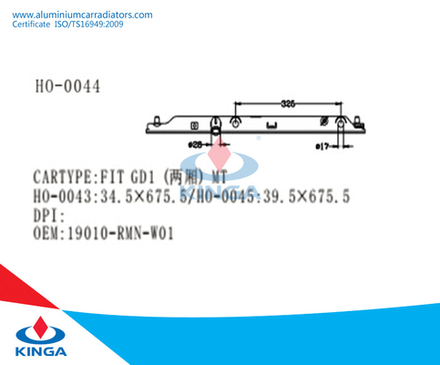 Water replace Radiator Plastic Tank for FIT GD MT , durable radiator tank parts supplier