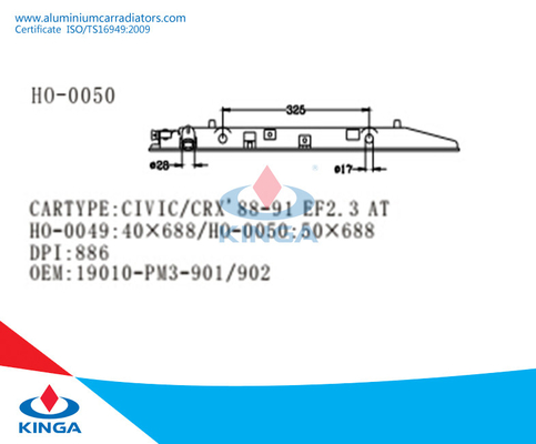 CIVIC/CRX'88-91 EF2.3 AT Strong Radiator Plastic Tank OEM 19010-PM3-901/902 supplier