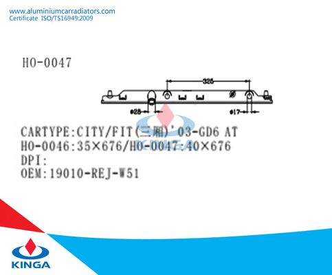 Colling system plastic radiator tank replacement for CITY /FIT 03-GD6 AT supplier