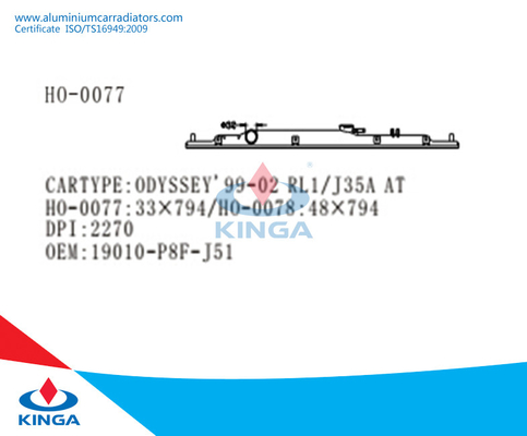 ODYSSEY'99-02 RL1/J35A AT Tough Plastic Radiator Tank OEM 19010-P8F-J51 supplier
