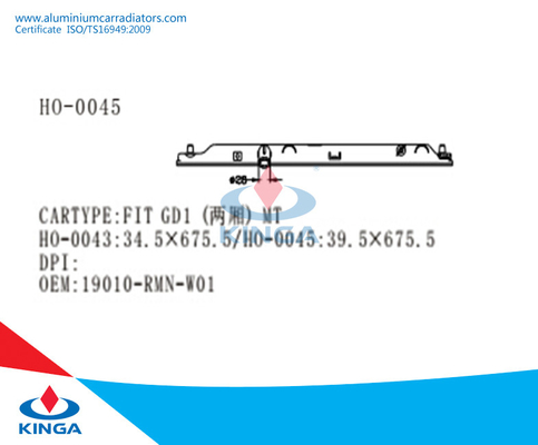 QUALITY ASSURANCE BOTTOM WATER PLASTIC TANK FOR CAR RADIATOR HONDA FIT GD1 MT supplier