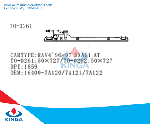 Auto Radiator Toyota RAV4'96-97 SXA11 Up Tank 16400-7A120/7A121/7A122 supplier