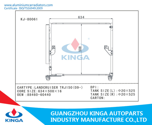 TOYOTA 2009 TRJ150 Aluminum Car Radiator Repair high performance aluminum radiators supplier