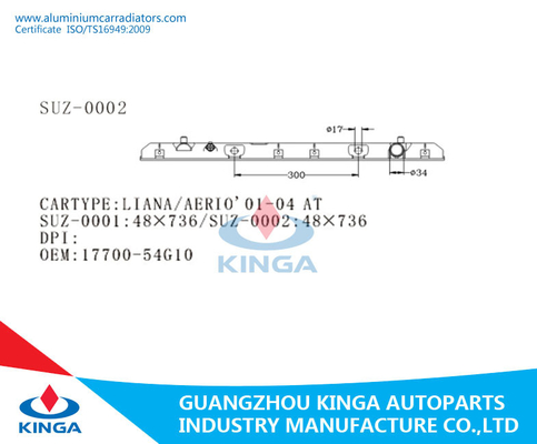 Suzuki Liana / Aerio'01-04 AT 17700-54G10 Radiator Plastic Tank Car Spare Parts supplier