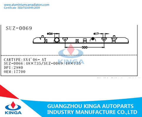 OEM 17700-80J10 Suzuki SX4'06 At Radiator Plastic End Tank / Radiator Tank Parts supplier