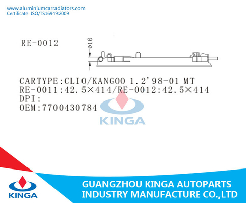 CLIO / KANGOO 1.2'98-01 Radiator Plastic Tank OEM 7700430784 radiator side tank supplier