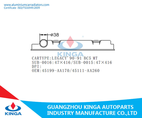 Car accessories water tank for LEGACY'90-91 BC5  Plastic Radiator Tank Parts supplier