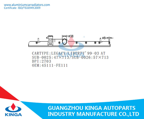 Water tank durable repalce auto parts Radiator Plastic Tank for LEGACY/LIBERTY'99-03 supplier