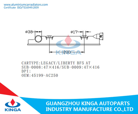 47*416MM 45199-AC250 OEM Radiator Plastic Tank for SUBARU LEGACY/LIBERTY BF5 AT supplier