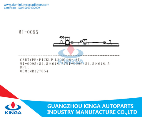 Plastic Radiator Top tank for Auto Radiator Replacement Mitsubishi Pickup L200' 1998 AT supplier