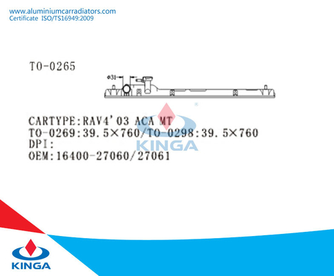 For RAV4'98-99 SXA15G TOYOTA  Water Repair Radiator Top Tank Replacement 16400-7A480 supplier