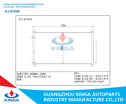 Auto Air Conditioning Honda AC Condenser For Honda JADE All Full Condenser supplier