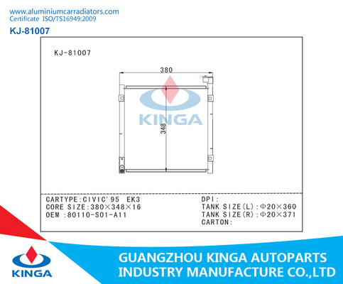 Original Nissan Condenser Assy For Honda Civic'95 Ek3 OEM:80110-S01-A11 supplier