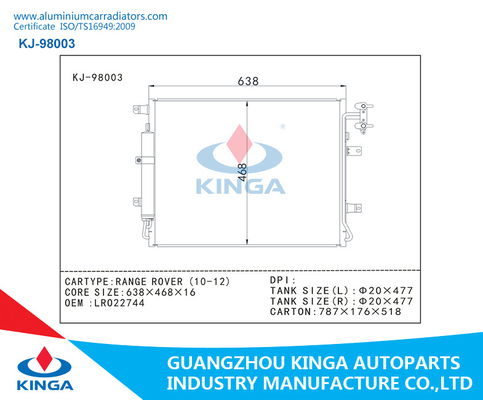 RANGE ROVER (10-12) Auto AC Condenser For OEM LR022744 Material Aluminum supplier