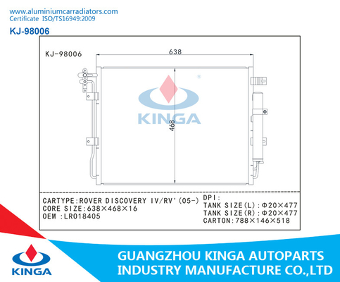 Aluminum Car AC Condenser Of ROVER DISCOVERY IV/RV'(05-) WITH LR018405 supplier