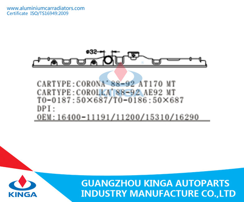 TOYOTA CORONA 1988-1992 AT170 AT Radiator Plastic Tank OEM 16400-15380/16200 supplier